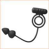 BDStyle Dual Delight - Vibrating Cock Ring and Anal Beads